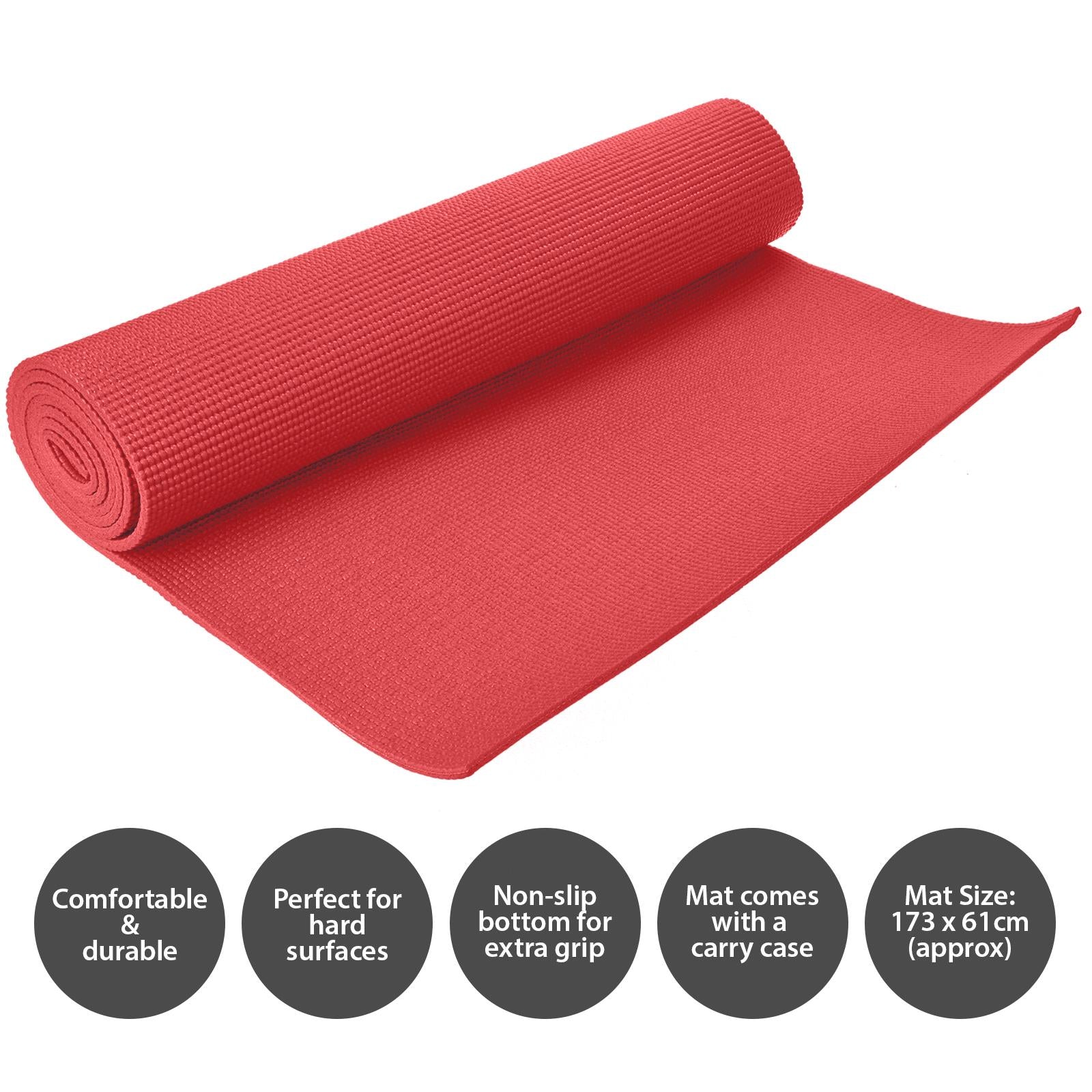 Pink Yoga Mat 3mm - Non-Slip, Cushioned Comfort for Home Workouts